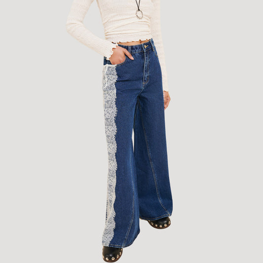 Lace Hem Jeans