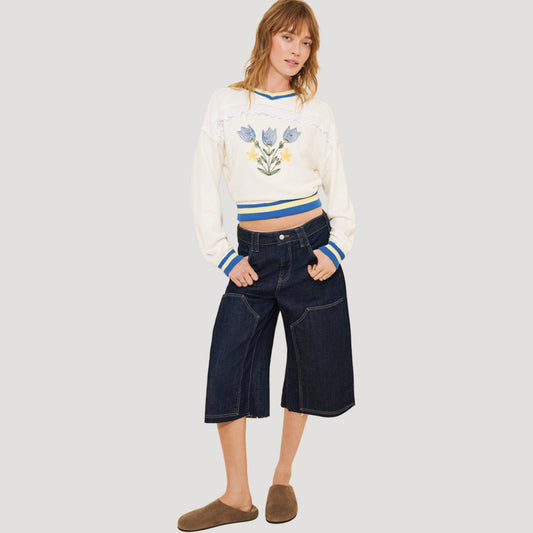 Reworked Tulip Crewneck Sweatshirt