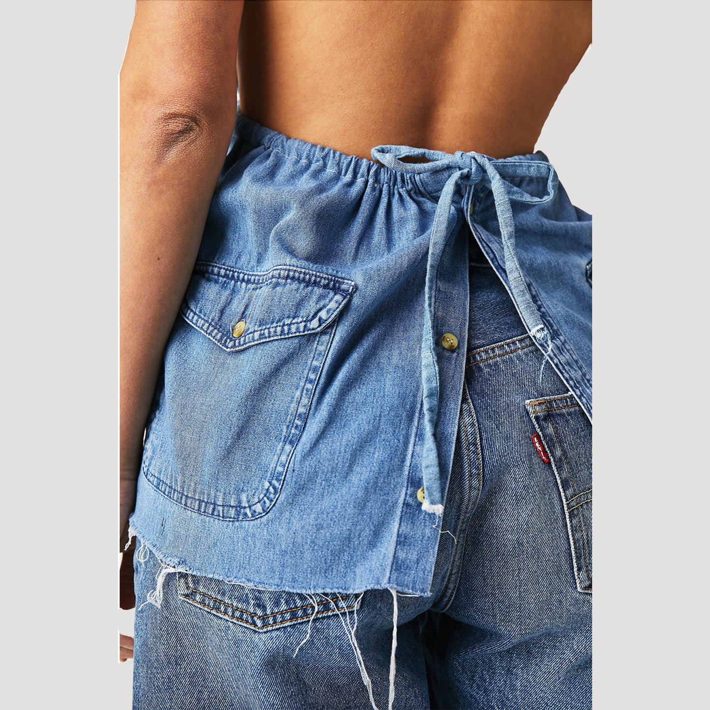 Tricia Fix Denim Studded Halter