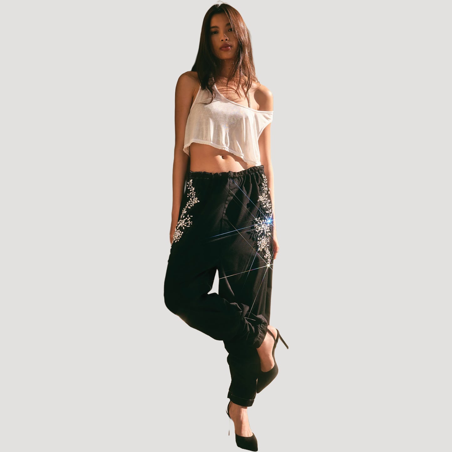 Tricia Fix Embellished Parachute Pants