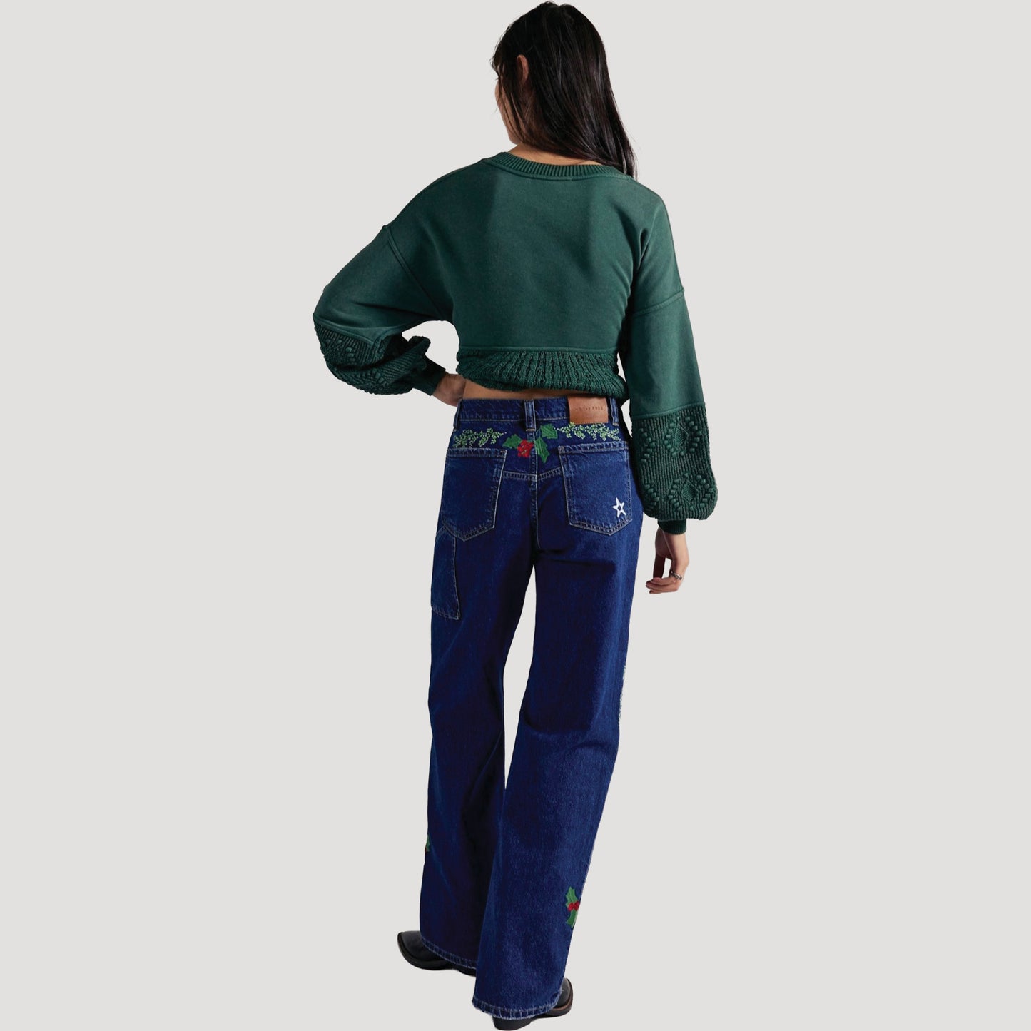 Tricia Fix Mistletoe Embroidered Tinsley Jeans
