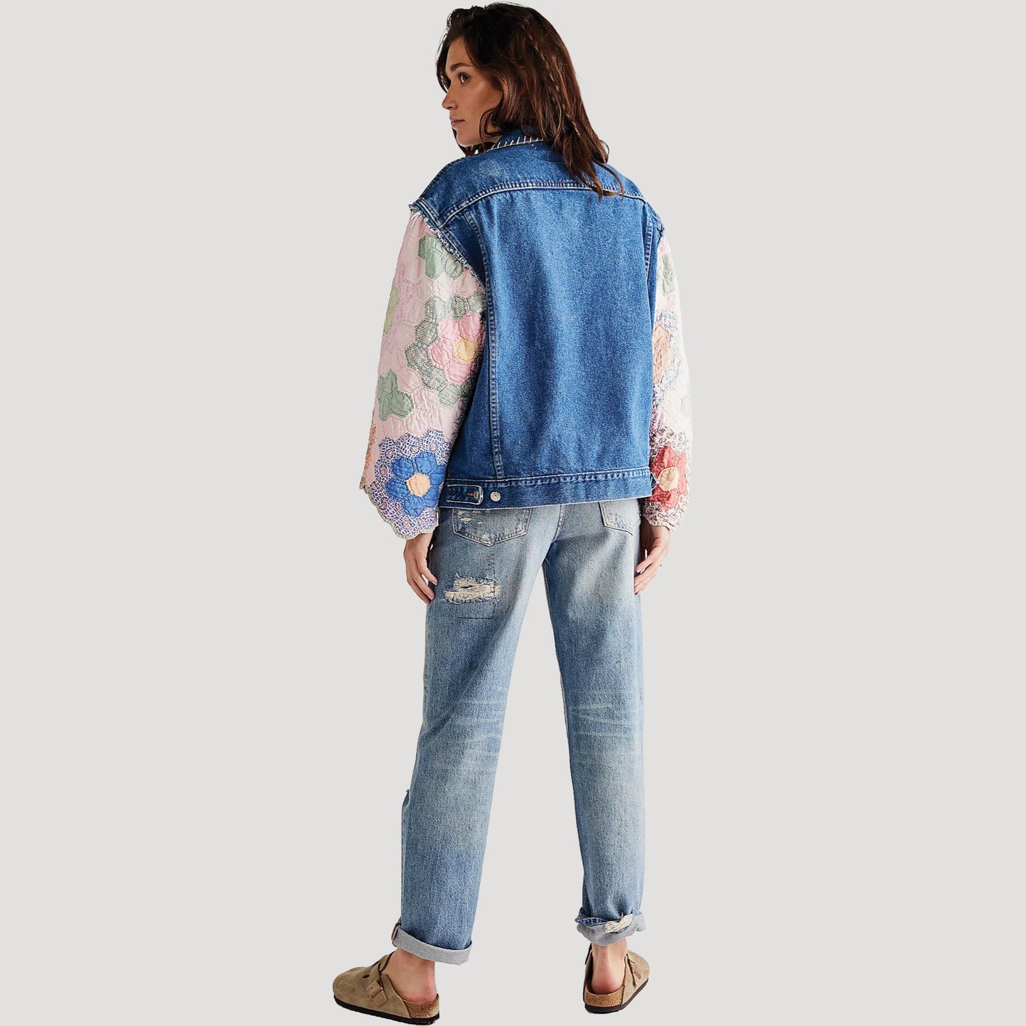 Tricia Fix Patchwork Quilted Denim Jacket