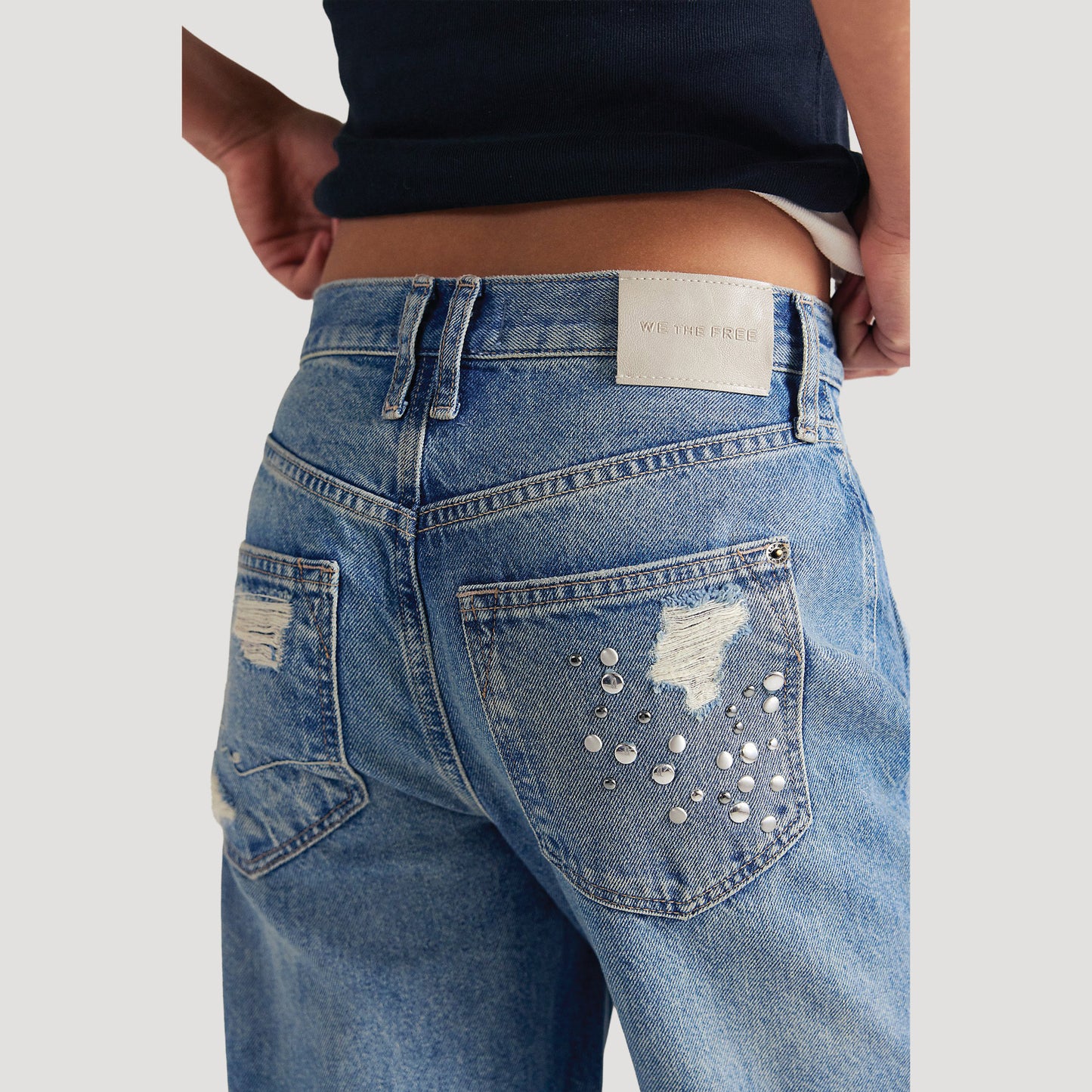 Tricia Fix Stick Around Studded Bandana Jeans