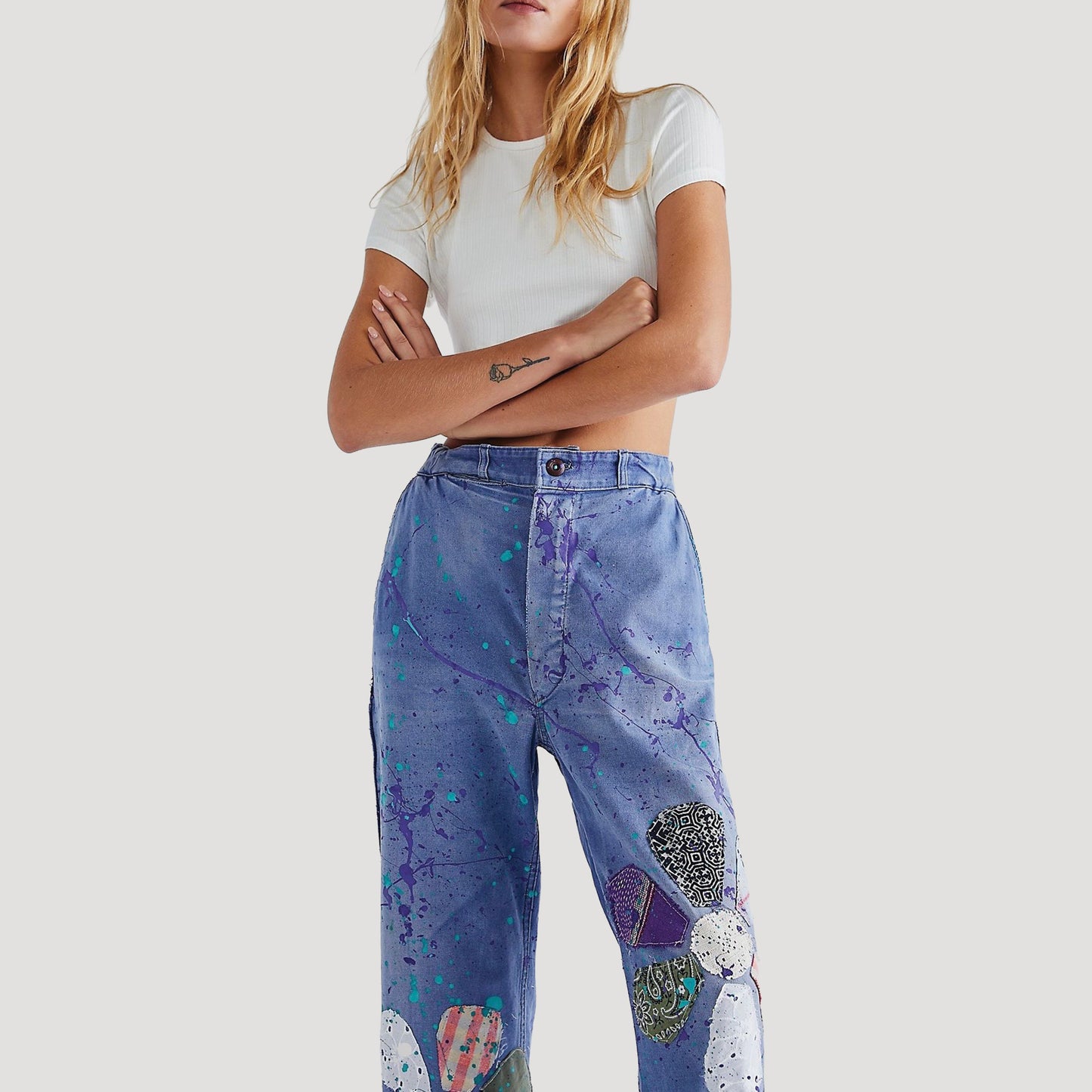 Patchwork Daisy Reworked Pants