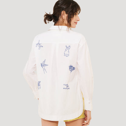 Embroidered Character Blouse