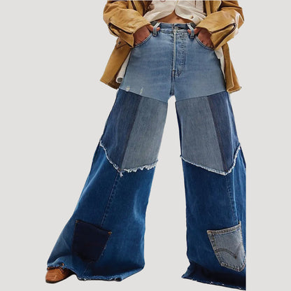 FP x Tricia Fix Reworked Denim Bell Jeans