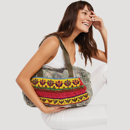 Hmong Embellished Tote