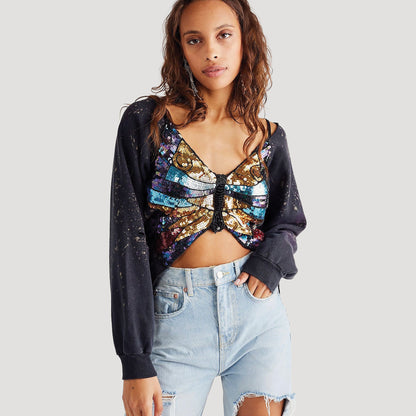 Kyle Laced Up Butterfly Pullover