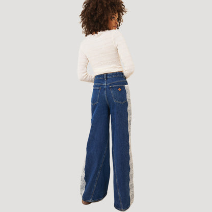 Lace Hem Jeans