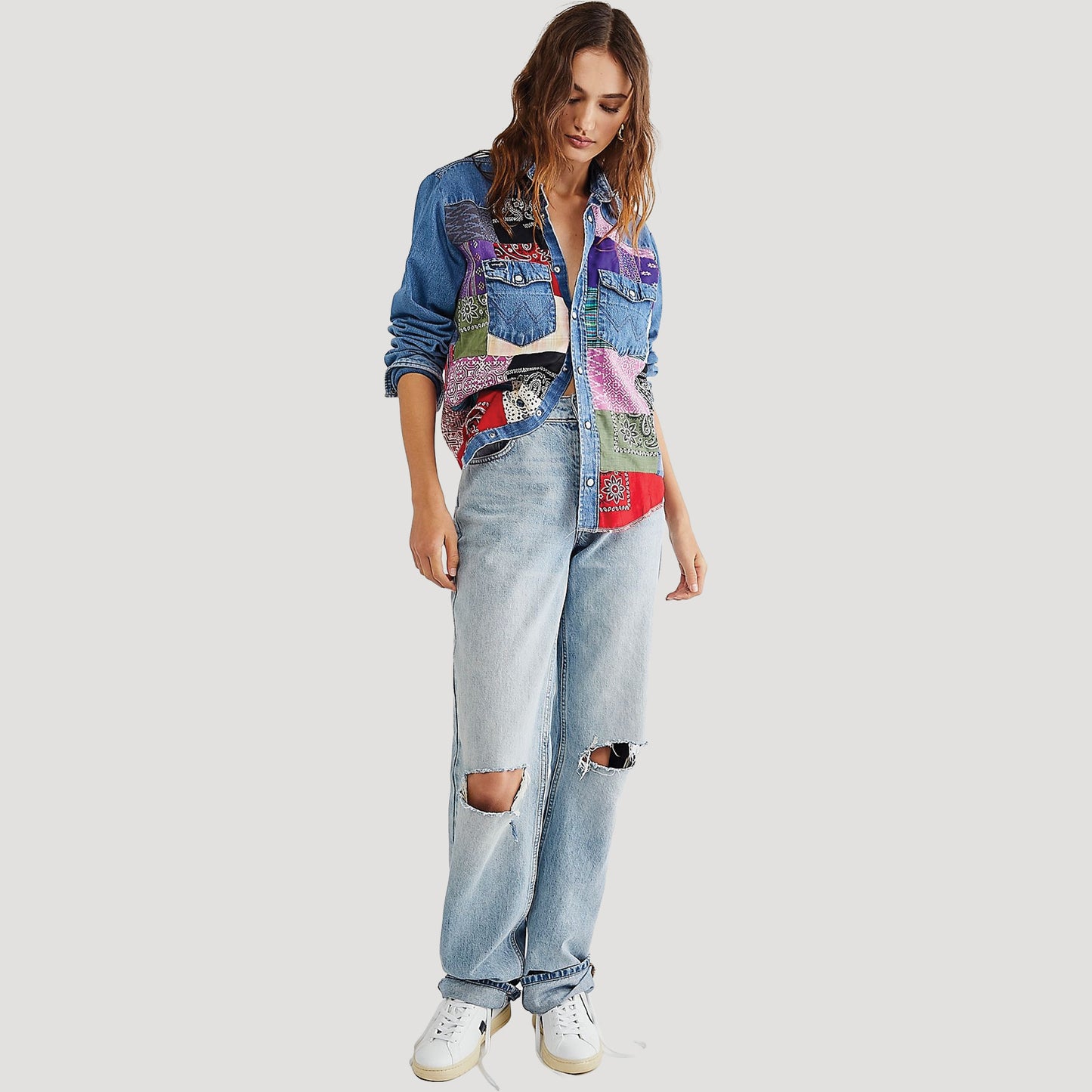 Patchwork Western Shirt