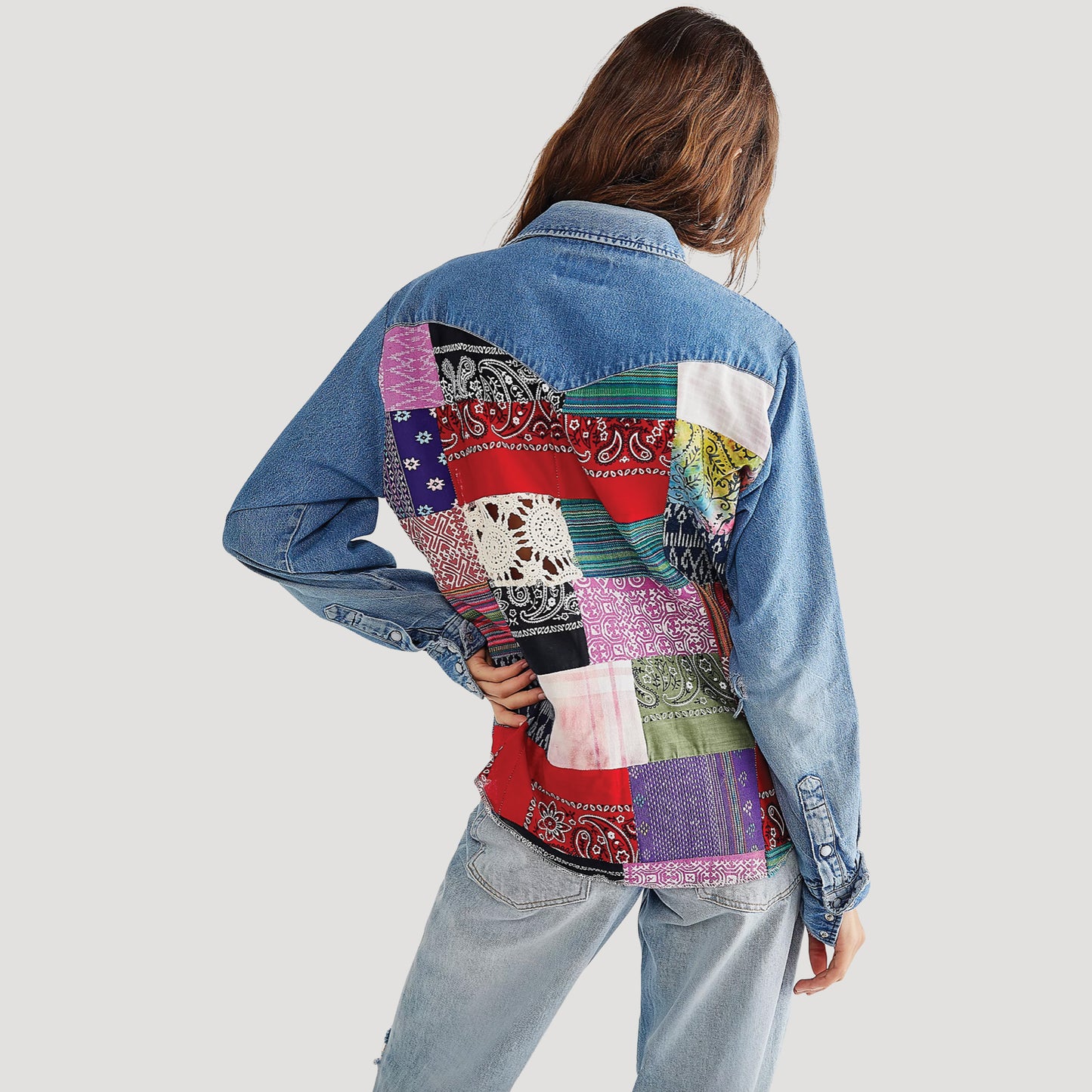 Patchwork Western Shirt