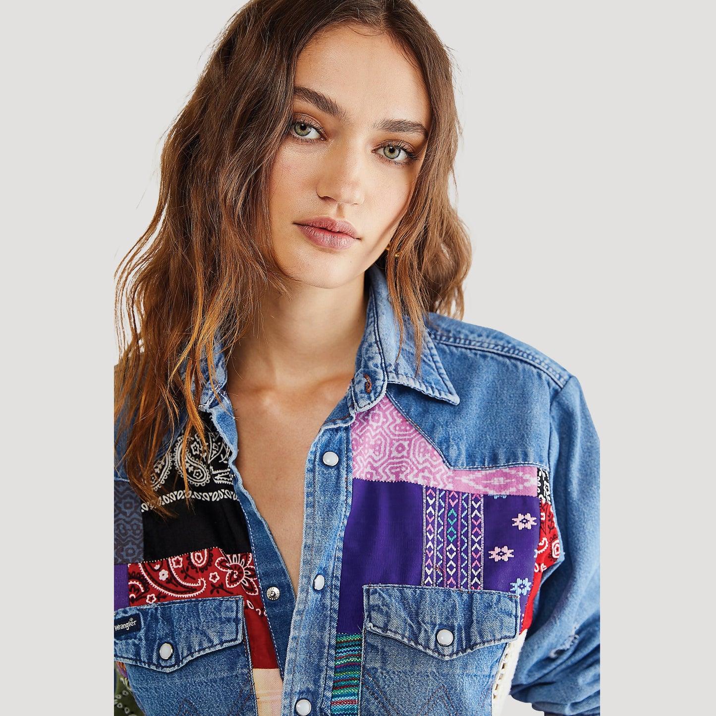 Patchwork Western Shirt