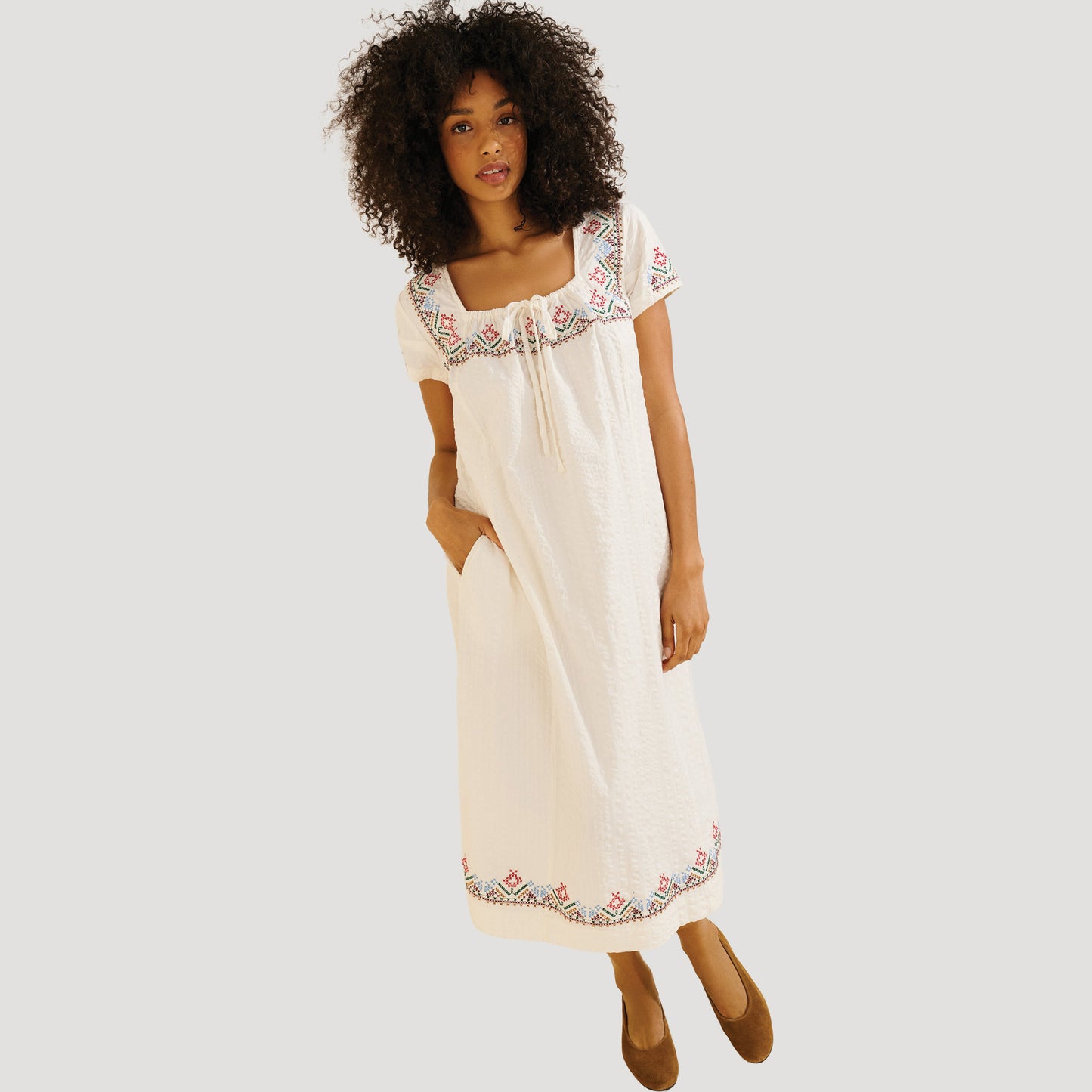 Reworked Cross Stitch Aria Midi dress