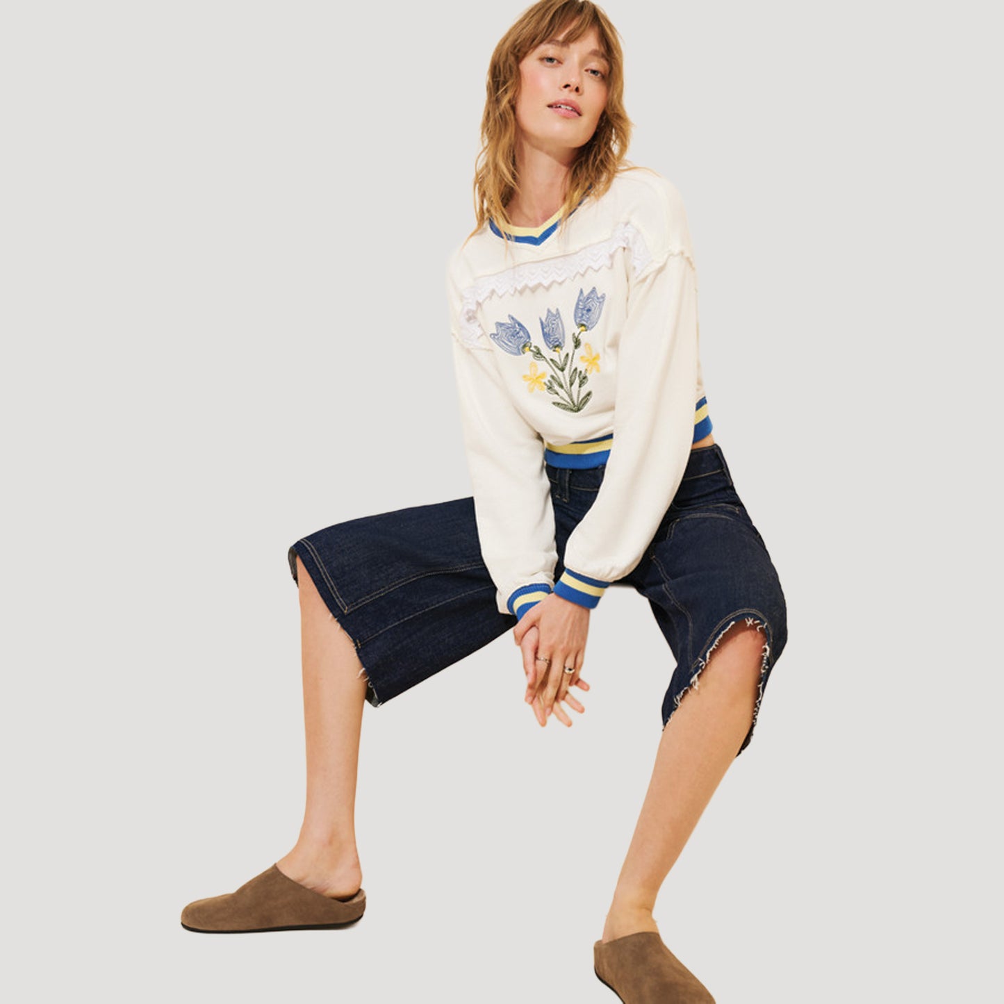 Reworked Tulip Crewneck Sweatshirt