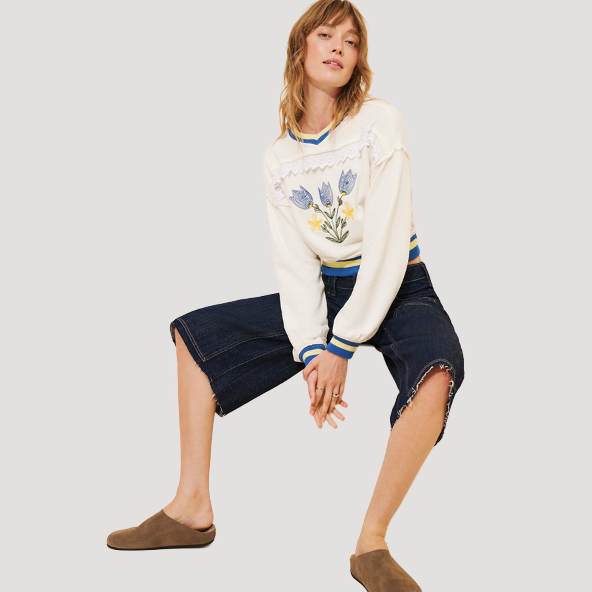 Reworked Tulip Crewneck Sweatshirt