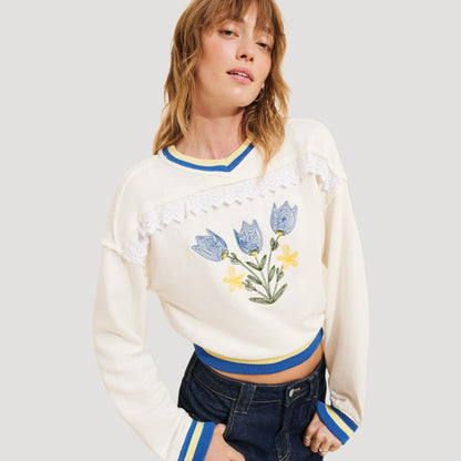 Reworked Tulip Crewneck Sweatshirt