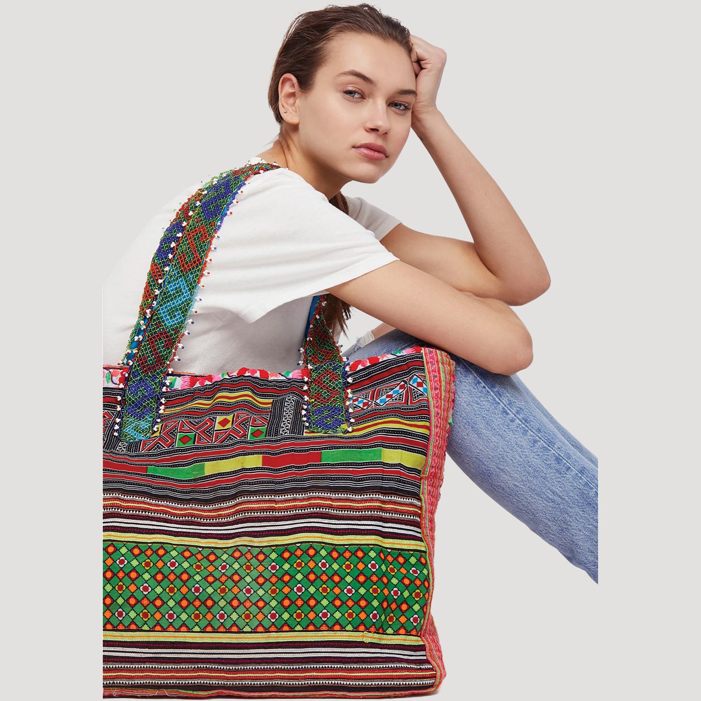 Technicolor Embellished Tote