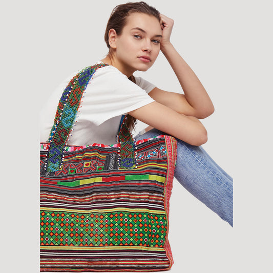 Technicolor Embellished Tote