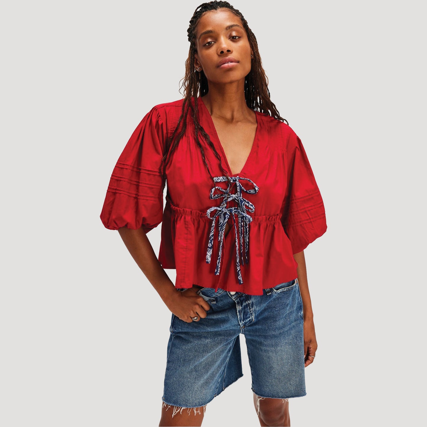 Tricia Fix Bandana Tied Up Top