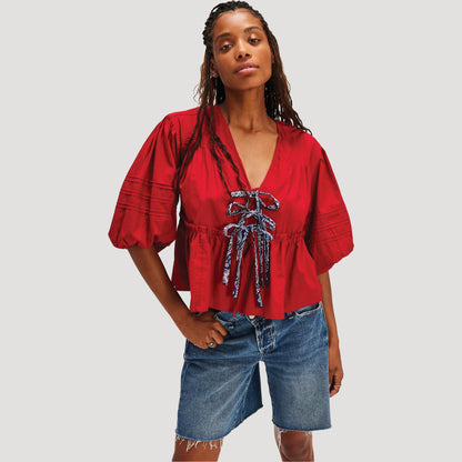 Tricia Fix Bandana Tied Up Top