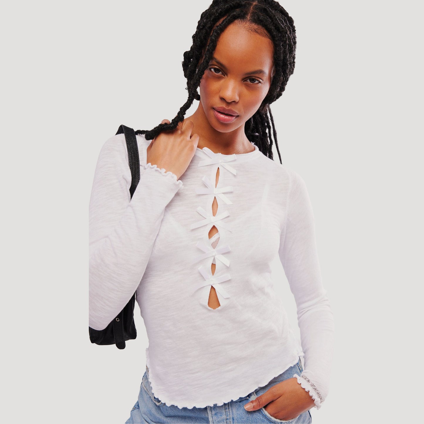 Tricia Fix Be My Baby Bow Long-Sleeve Tee