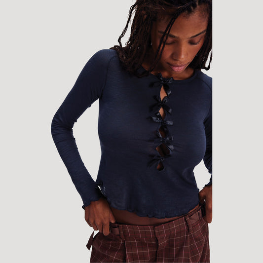 Tricia Fix Be My Baby Bow Long-Sleeve Tee