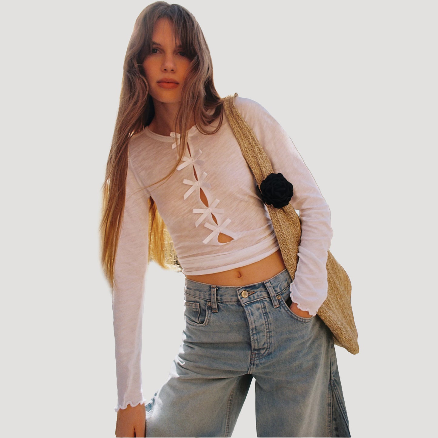 Tricia Fix Be My Baby Bow Long-Sleeve Tee