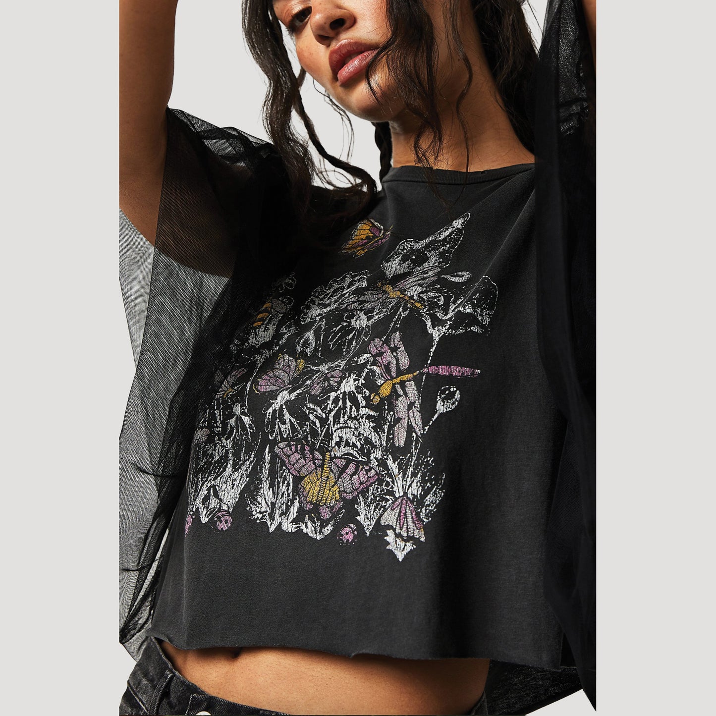 Tricia Fix Butterfly Bubble Sleeve Top