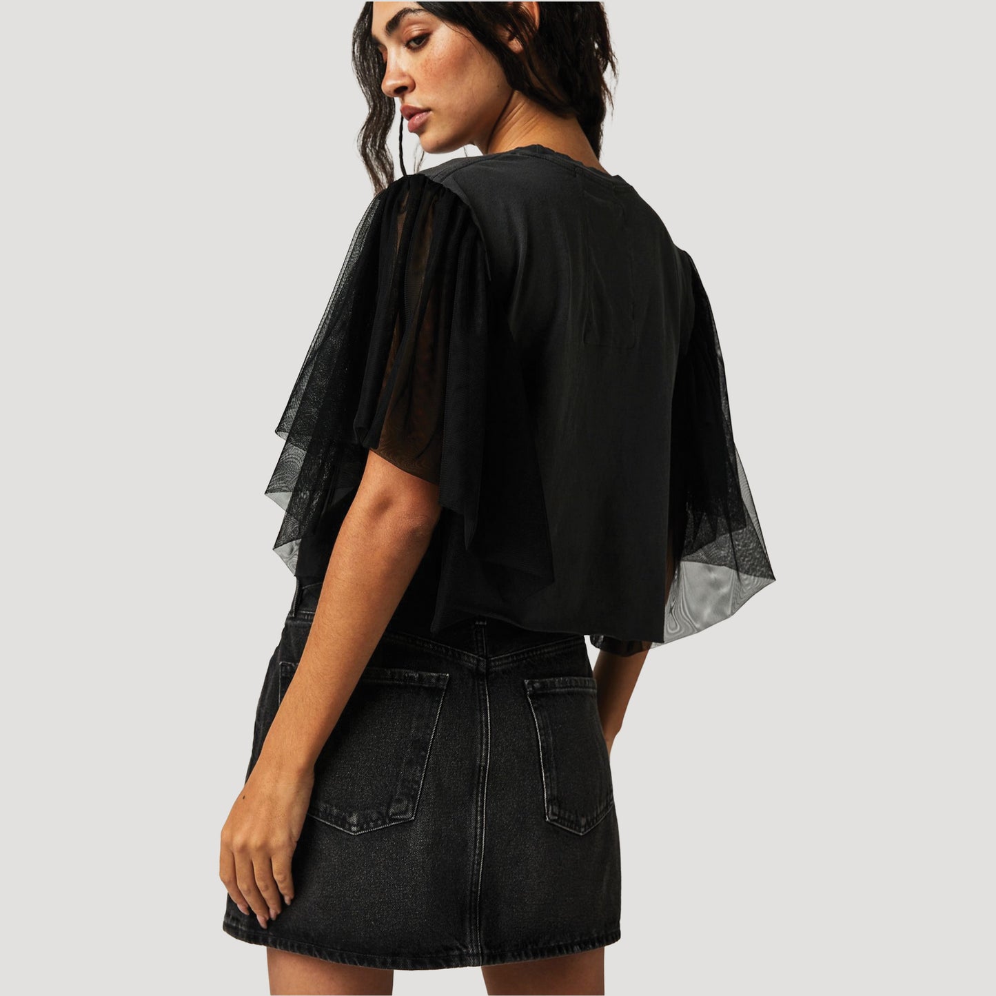 Tricia Fix Butterfly Bubble Sleeve Top