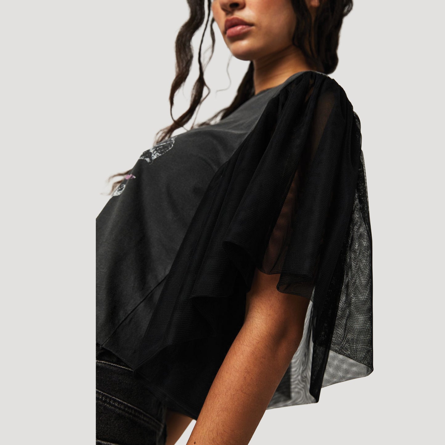 Tricia Fix Butterfly Bubble Sleeve Top
