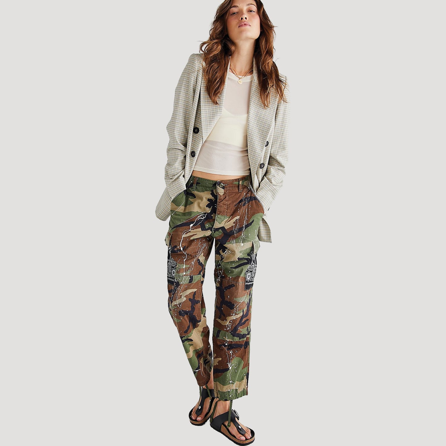 Tricia Fix Camo Bandana Cargo Pants
