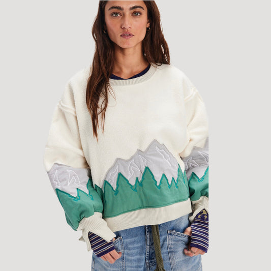 Tricia Fix Cozy Camden Mountain Scene Sweatshirt