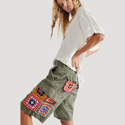 Tricia Fix Crochet Cargo Shorts