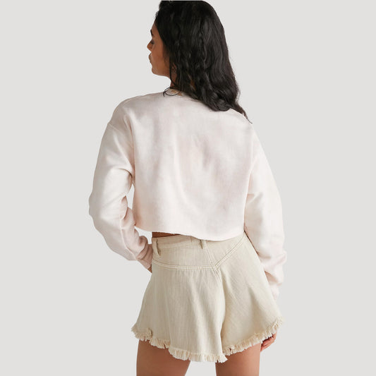 Tricia Fix Crochet Crop Sweat