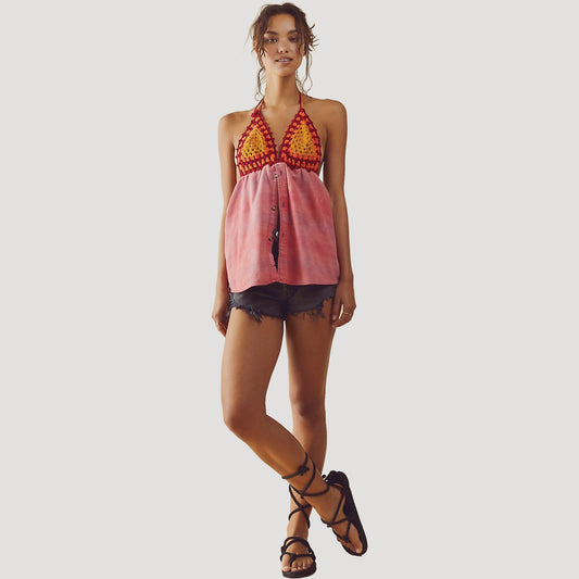 Tricia Fix Crochet Halter Top