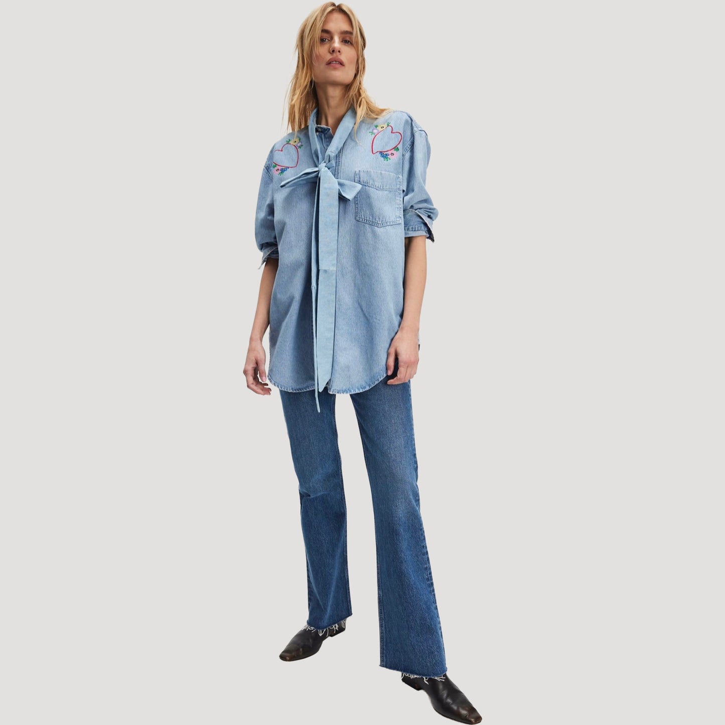Tricia Fix Denim Tie Top