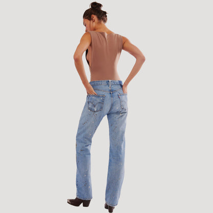 Tricia Fix Double Patched Carpenter Jeans