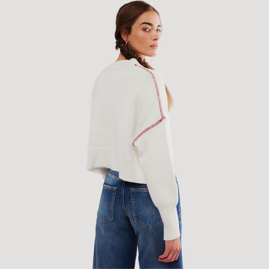 Tricia Fix Easy Street Open Heart Crop Sweater