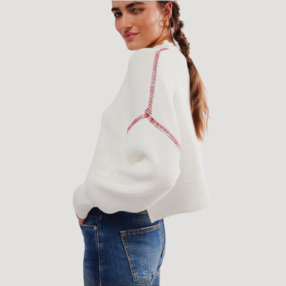 Tricia Fix Easy Street Open Heart Crop Sweater
