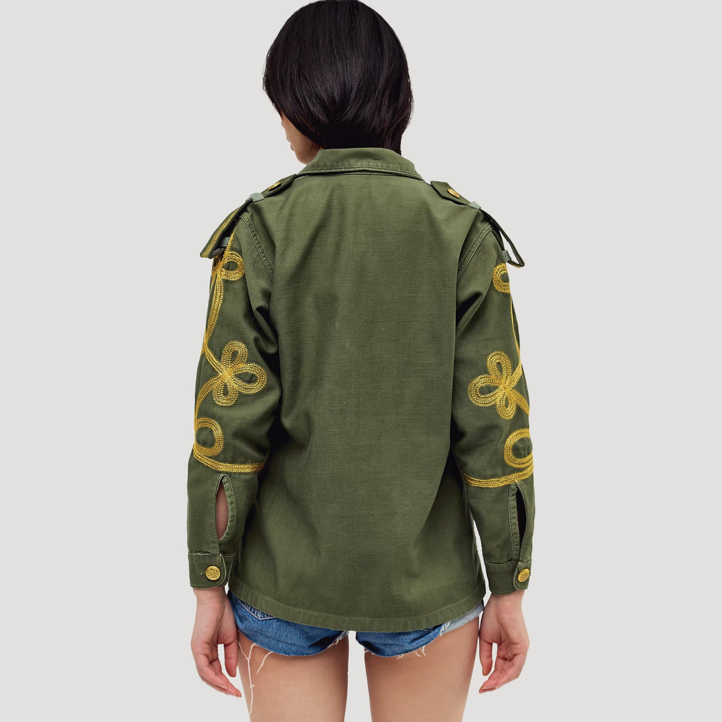 Tricia Fix Embroidered Military Jacket