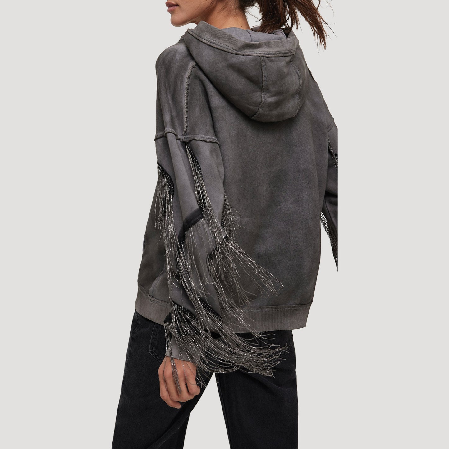 Tricia Fix Fringe Sleeve Hoodie