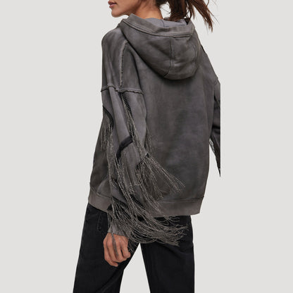 Tricia Fix Fringe Sleeve Hoodie