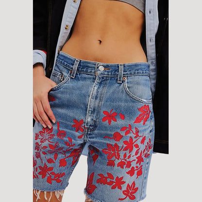 Tricia Fix Indigo Floral Shorts