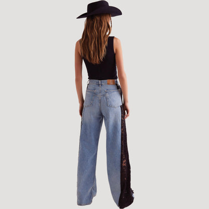 Tricia Fix Laced Up Denim Jeans