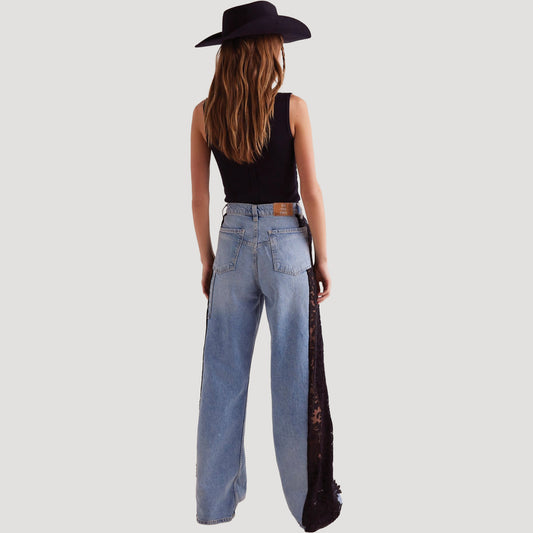 Tricia Fix Laced Up Denim Jeans