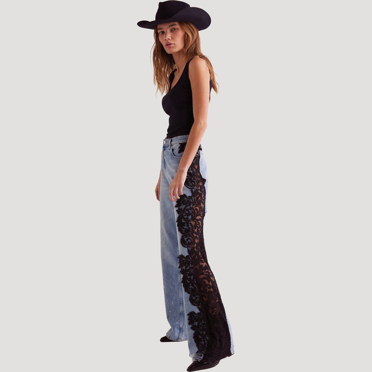 Tricia Fix Laced Up Denim Jeans