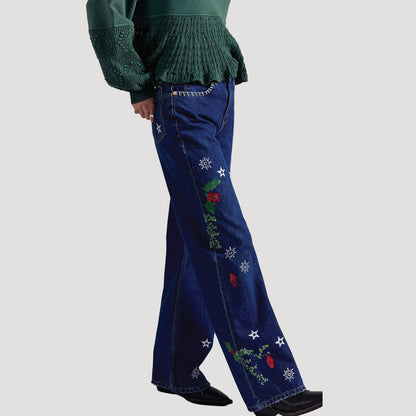 Tricia Fix Mistletoe Embroidered Tinsley Jeans