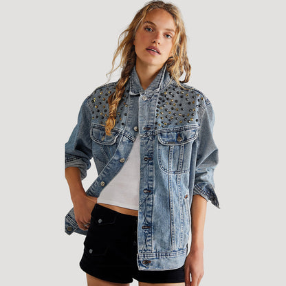 Tricia Fix Morgan Studded Denim Jacket