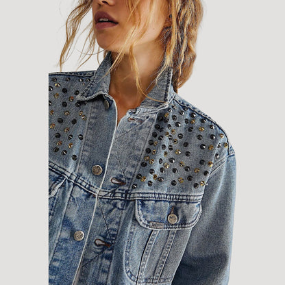 Tricia Fix Morgan Studded Denim Jacket