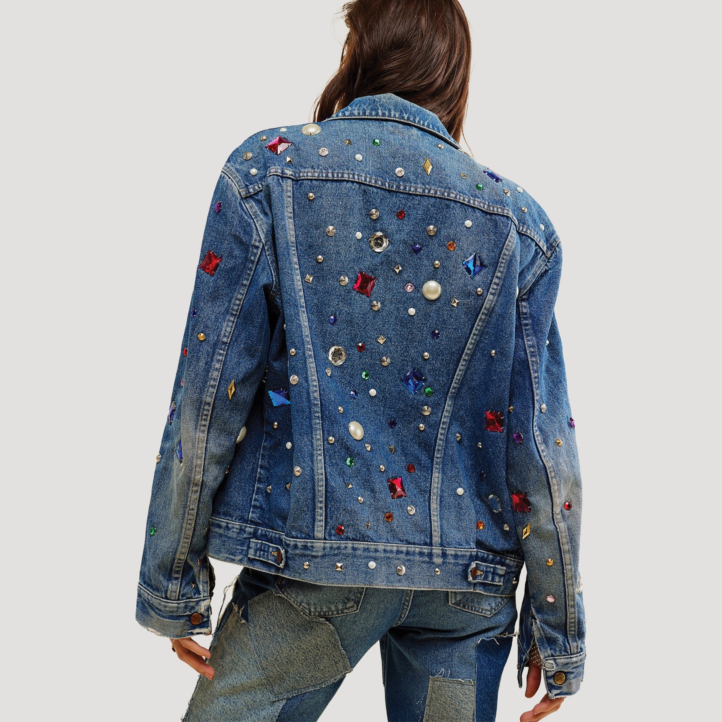 Tricia Fix Morgan Studded Denim Jacket
